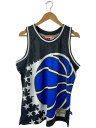 【中古】mitchell&ness◆タンクトップ/L/ポリエステル/MSTKBW19146-OMA【メンズウェア】