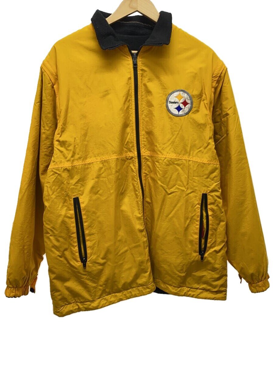 【中古】NFL◆ナイロンジャケット/M/ナイロン/YLW/無地/90s/Steelers【メンズウェア】