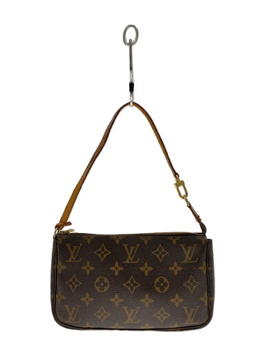 【中古】LOUIS VUITTON◆1)ポシェット・アクセソワール_モノグラム・キャンバス_BRW/PVC/BRW【バッグ】 【中古】LOUIS VUITTON◆1)ポシェット・アクセソワール_モノグラム・キャンバス_BRW/PVC/BRW【バッグ】