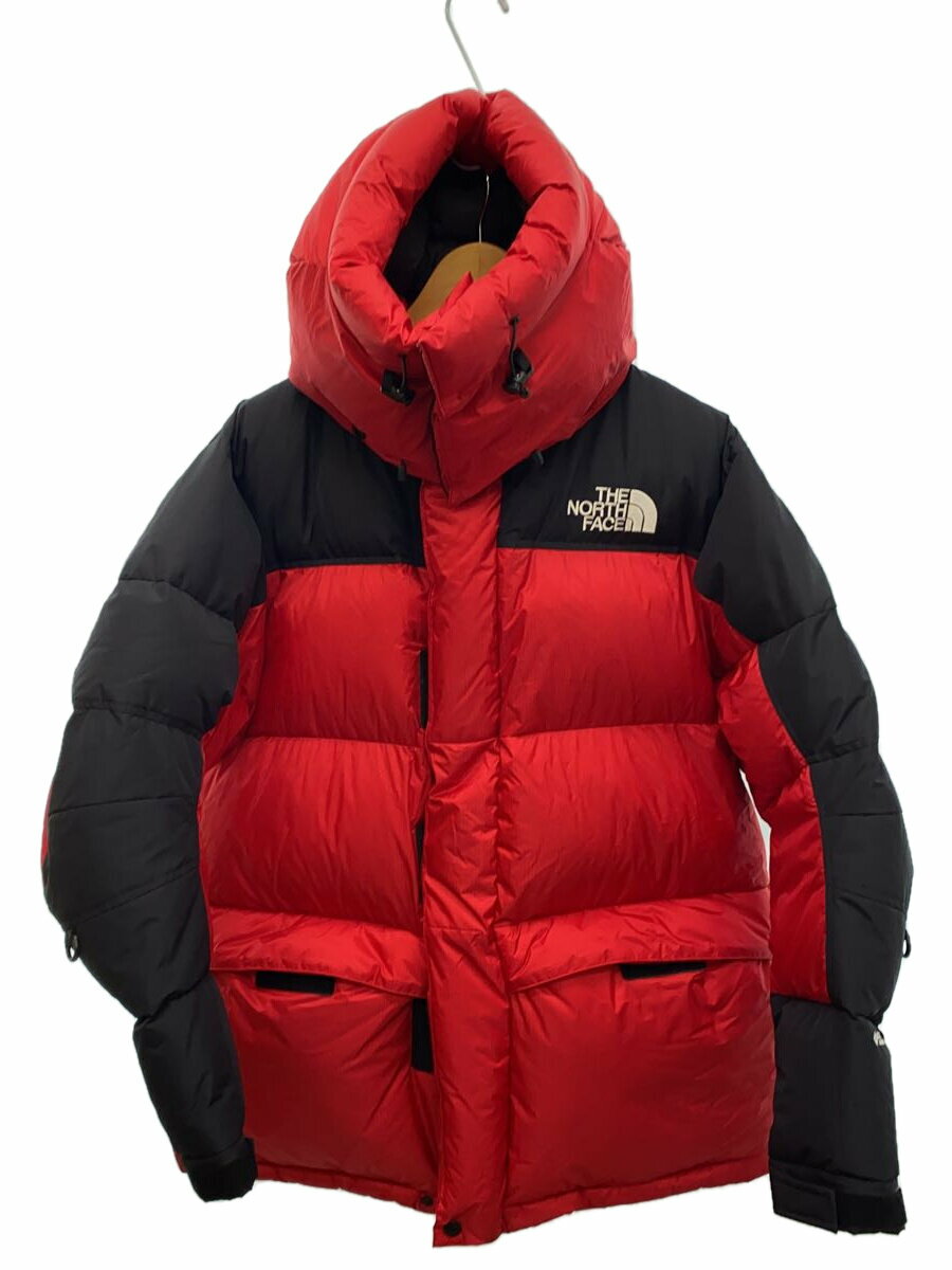 【中古】THE NORTH FACE◆HIM DOWN PARKA_ヒムダウンパーカ/S/ナイロン/RED/無地【メンズウェア】