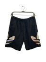 【中古】adidas◆ボトム/XL/ナイロン/BLK/無地/H09357【メンズウェア】