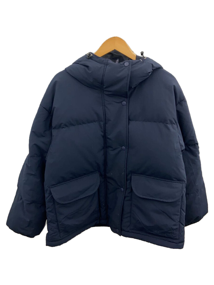 【中古】Champion◆ダウンジャケット/L/ポリエステル/ネイビー/無地/cw-a607/チャンピオン【メンズウェア】