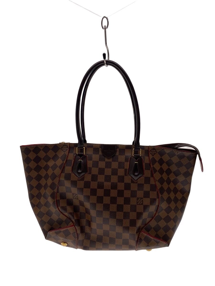 Rakuten - 【中古】LOUIS VUITTON◆カイサ・トートPM_ダミエ・エベヌ/PVC/BRW【バッグ】