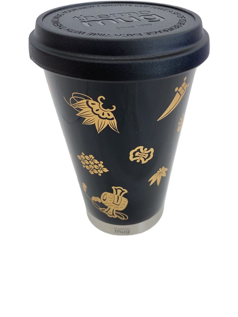 【中古】土直漆器/グラス/サーモマグ/漆モバイルタンブラーミニ/宝尽くし（黒）【キッチン用品】