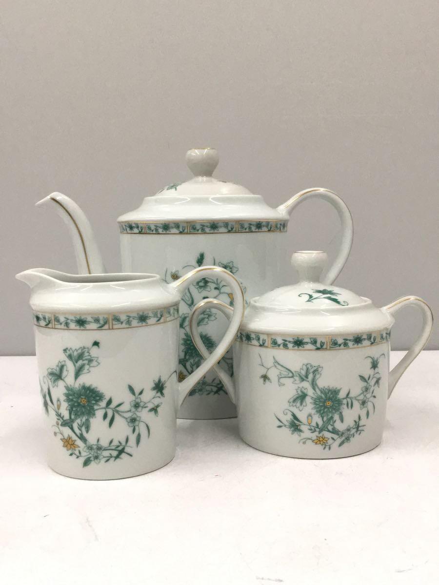 【中古】BERNARDAUD/ポット/ピッチャー/シュガーポット/pekin/フランス/アンティーク/3点セット【キッチン用品】
