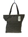 【中古】FENDI◆トートバッグ/キャンバス/GRY【バッグ】