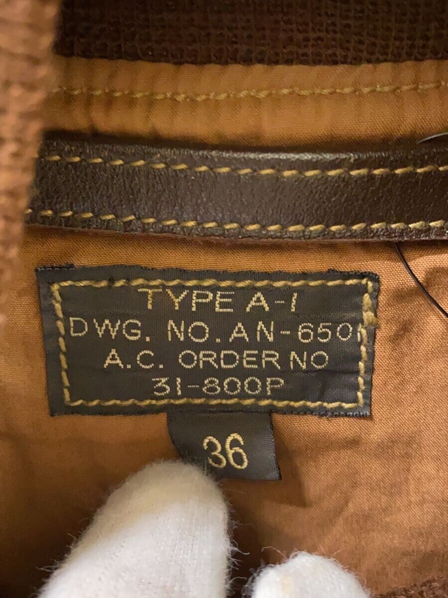 【中古】Buzz Rickson’s◆フライトジャケット/38/馬革/BRW/無地/AN-6501【メンズウェア】