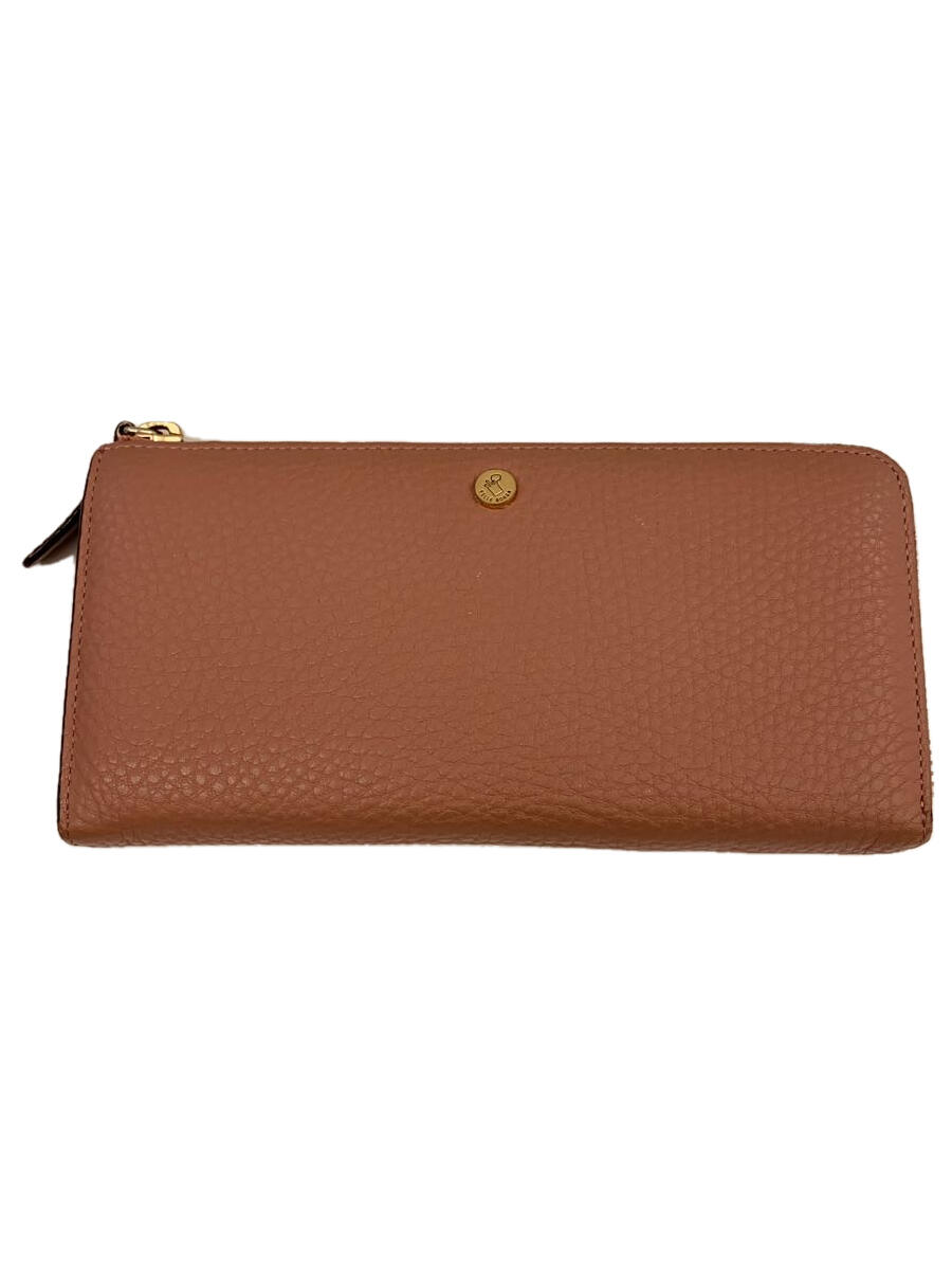 【中古】PELLE BORSA◆長財布/レザー/PNK/無地/レディース【服飾雑貨他】