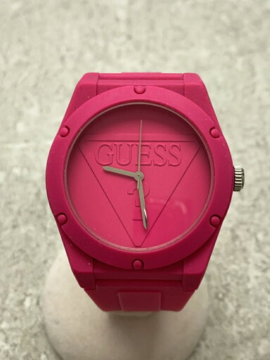 【中古】GUESS◆クォーツ腕時計/アナログ/ラバー/PNK【服飾雑貨他】 【中古】GUESS◆クォーツ腕時計/アナログ/ラバー/PNK【服飾雑貨他】