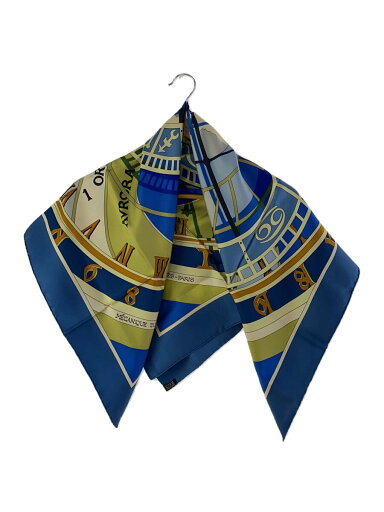 【中古】HERMES◆カレ90/MECANIQUE DU TEMPS/シルク/BLU/レディース【服飾雑貨他】 【中古】HERMES◆カレ90/MECANIQUE DU TEMPS/シルク/BLU/レディース【服飾雑貨他】