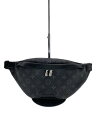 【中古】LOUIS VUITTON◆ディスカバリー・バムバッグ_モノグラム・エクリプス_BLK/PVC/BLK/スペイン製【バッグ】