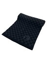【中古】LOUIS VUITTON◆マフラー/ウール/BLK/メンズ【服飾雑貨他】
