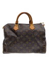 【中古】LOUIS VUITTON◆1)スピーディ30_モノグラム・キャンバス_BRW/PVC/BRW//【バッグ】