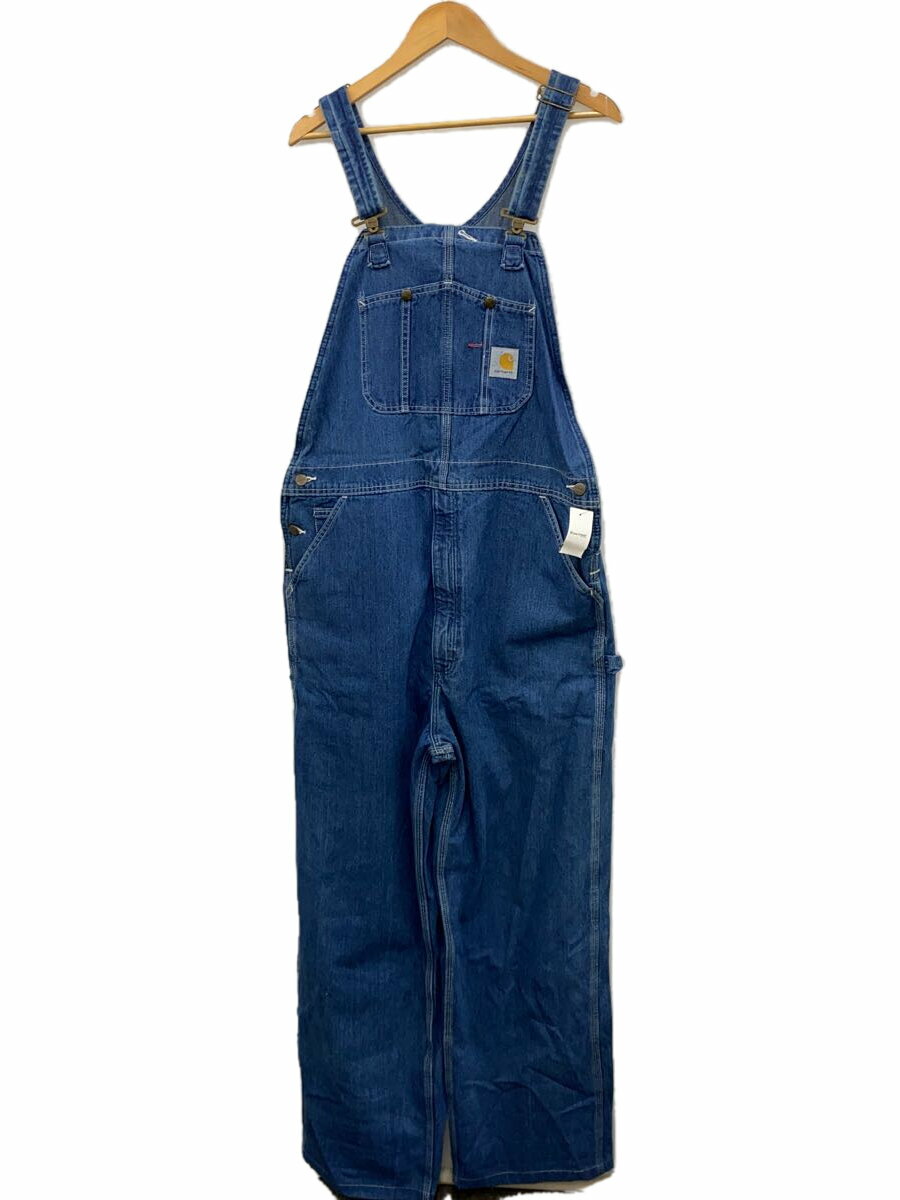 【中古】Carhartt◆WASHED DENIM BIB OVERALL/40/コットン/インディゴ【メンズウェア】