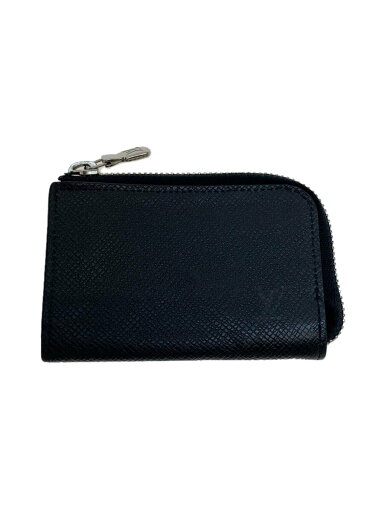 【中古】LOUIS VUITTON◆ポルト・モネ・ジュール_タイガ_BLK/レザー/BLK/メンズ【服飾雑貨他】 【中古】LOUIS VUITTON◆ポルト・モネ・ジュール_タイガ_BLK/レザー/BLK/メンズ【服飾雑貨他】