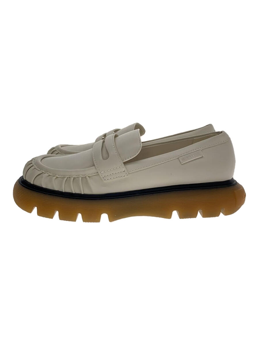 【中古】CHARLES&amp;KEITH◆ローファー/38/WHT【シューズ】