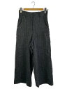 【中古】Y’s◆21AW/ハイウエストトラックパンツ/ボトム/1/ウール/グレー/チェック/YE-P01-107【レディースウェア】