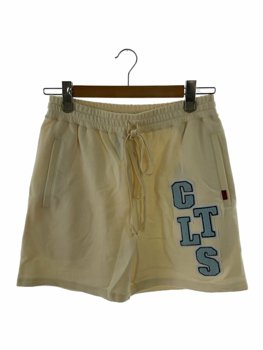 【中古】CVTVLIST◆ショートパンツ/1/コットン/WHT/プリント//【メンズウェア】