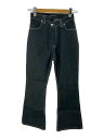 【中古】willfully◆asymmetry belt denim PT ボトム/FREE/コットン/BLK【レディースウェア】