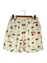 【中古】STANDARD CALIFORNIA◆ショートパンツ/L/コットン/WHT/総柄/BTHSG168/SD PALM TREE SHORTS//【メンズ...