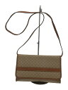 【中古】CELINE◆ショルダーバッグ/レザー/キャメル/総柄【バッグ】