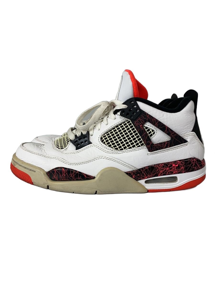 NIKE◆AIR JORDAN 4 RETRO/エアジョーダンレトロ/ホワイト/308497-116/26cm/WHT/レザ