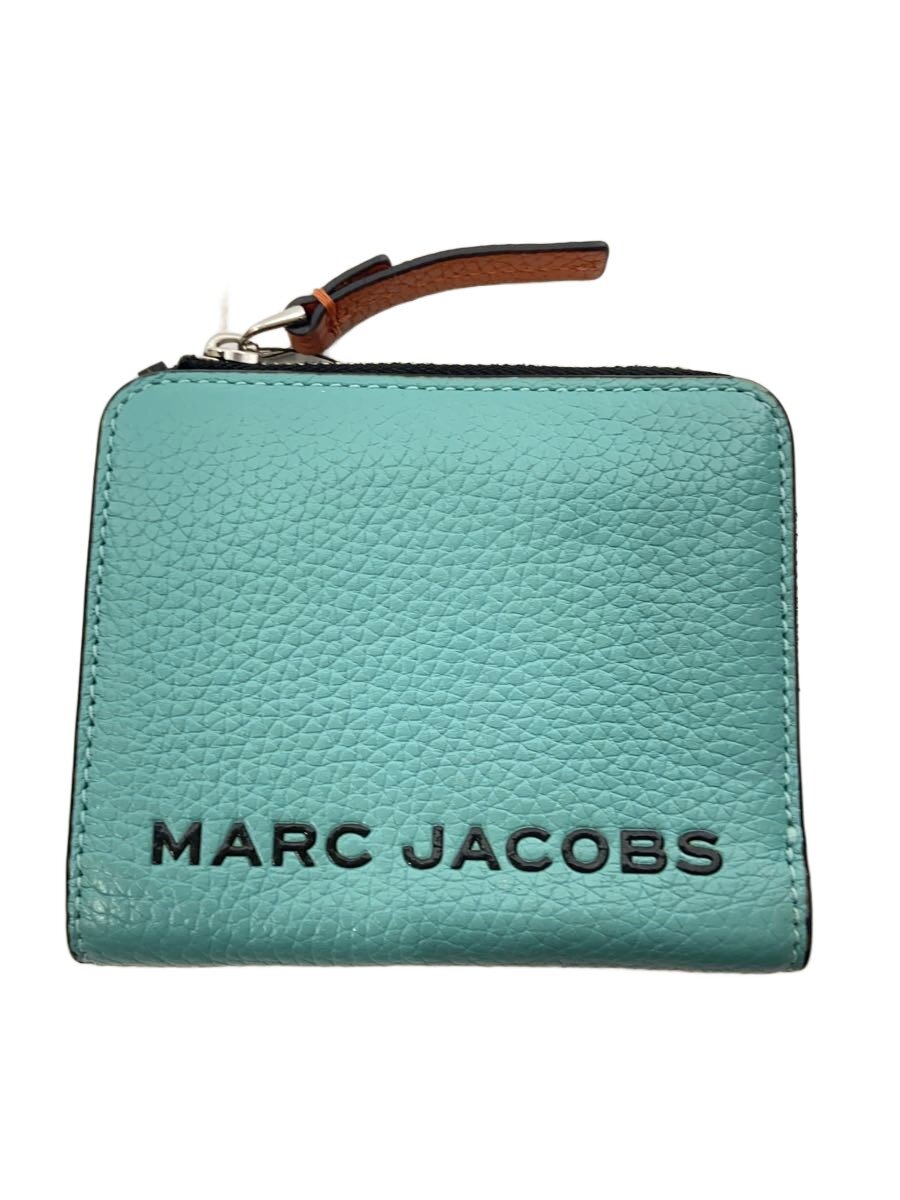 【中古】MARC BY MARC JACOBS◆THE mini Bold Colorblock/2つ折り財布/レザー/BLU/無地/レディース【服飾雑貨他】