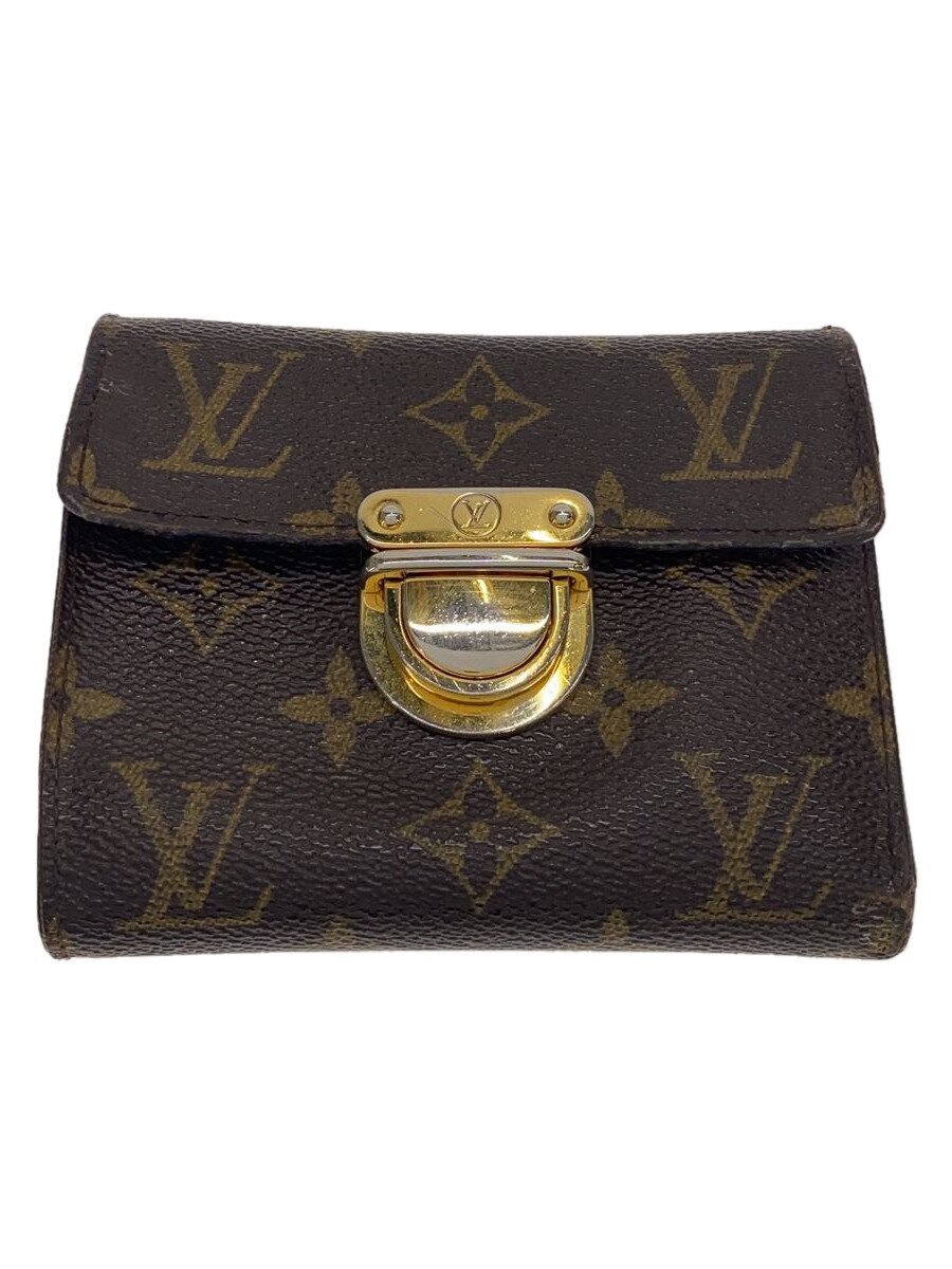 【中古】LOUIS VUITTON◆ポルト・モネ・ビエ・ヴィエノワ_モノグラム・キャンバス_BRW/PVC/BRW/レディース//【服飾雑貨他】