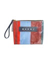 【中古】MARNI◆クラッチバッグ/ナイロン/マルチカラー/ストライプ/PHMO0001Q2【バッグ】
