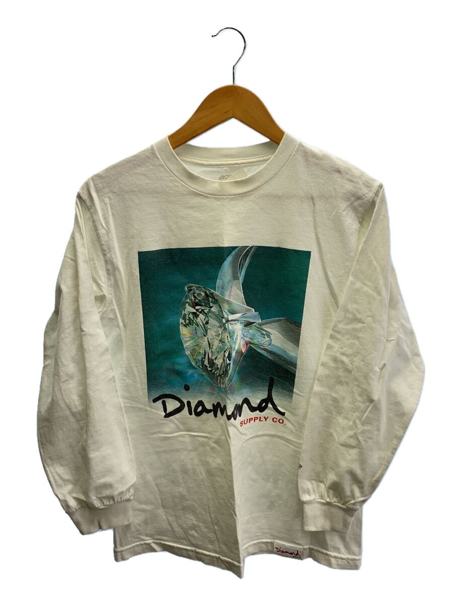 Rakuten - 【中古】Diamond Supply Co.◆長袖Tシャツ/S/コットン/WHT/無地【メンズウェア】