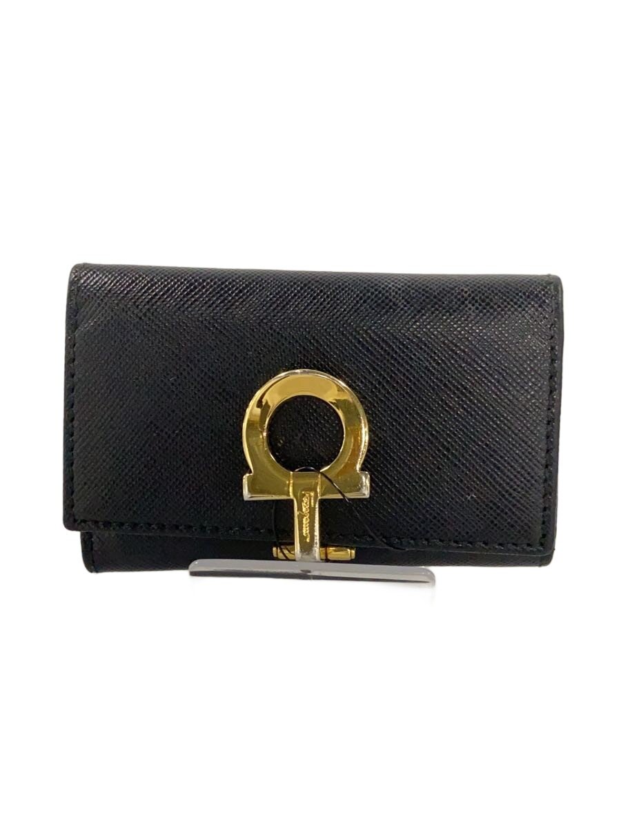 【中古】Salvatore Ferragamo◆キーケース/レザー/BLK/レディース/サルヴァトーレフェラガモ//【服飾雑貨他】
