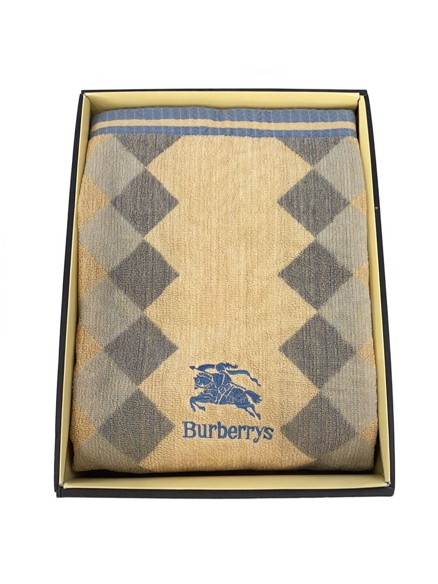 【中古】BURBERRYS◆タオルケット/寝具/BEG//【インテリア小物・日用雑貨】