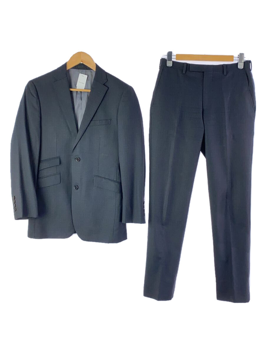 【中古】BURBERRY BLACK LABEL◆セットアップ/36/ウール/BLK/チェック【メンズウェア】