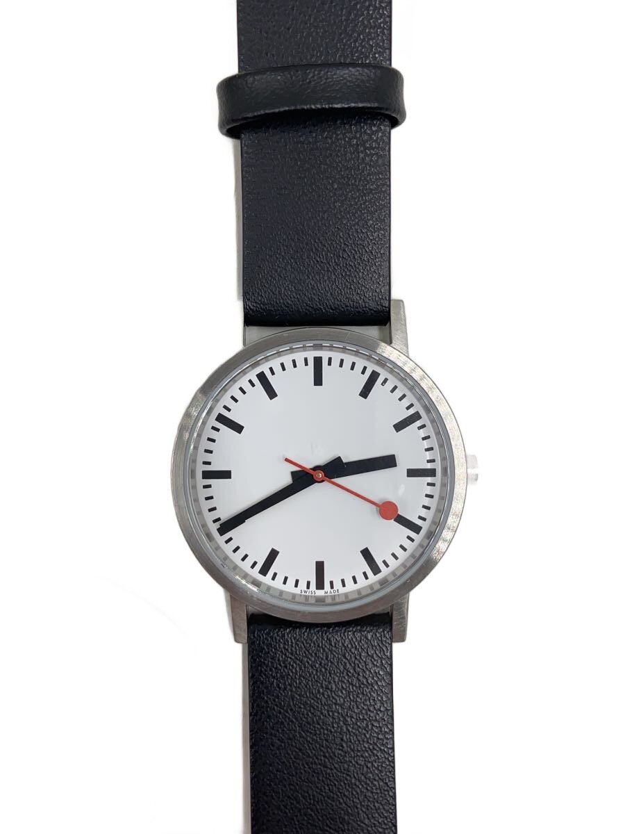 【中古】MONDAINE◆Classic Pure/クォーツ腕時計/アナログ/WHT/BLK/30314//【服飾雑貨他】