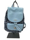 【中古】COACH◆ビリー/ミニリュック/汚れ有/状態考慮/リュック/レザー/BLU/F25893【バッグ】