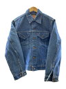 【中古】Levi’s◆Gジャン/40/デニム/IDG/無地/70s/USA製/ボタン裏52/裏地ブランケット/TROY【メンズウェア】