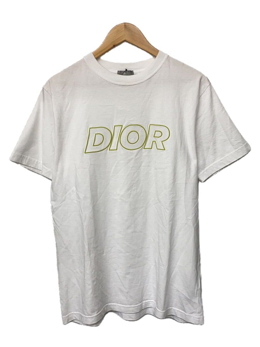 【中古】Christian Dior◆ロゴ刺繍オーバーサイズTシャツ/S/コットン/WHT/393J696E0847【メンズウェア】