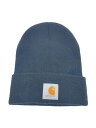 【中古】Carhartt◆ニットキャップ/--/アクリル/BLK/無地/メンズ/A18【服飾雑貨他】