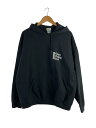 【中古】Chaos Fishing Club◆パーカー/L/コットン/BLK/プリント/毛玉有【メンズウェア】
