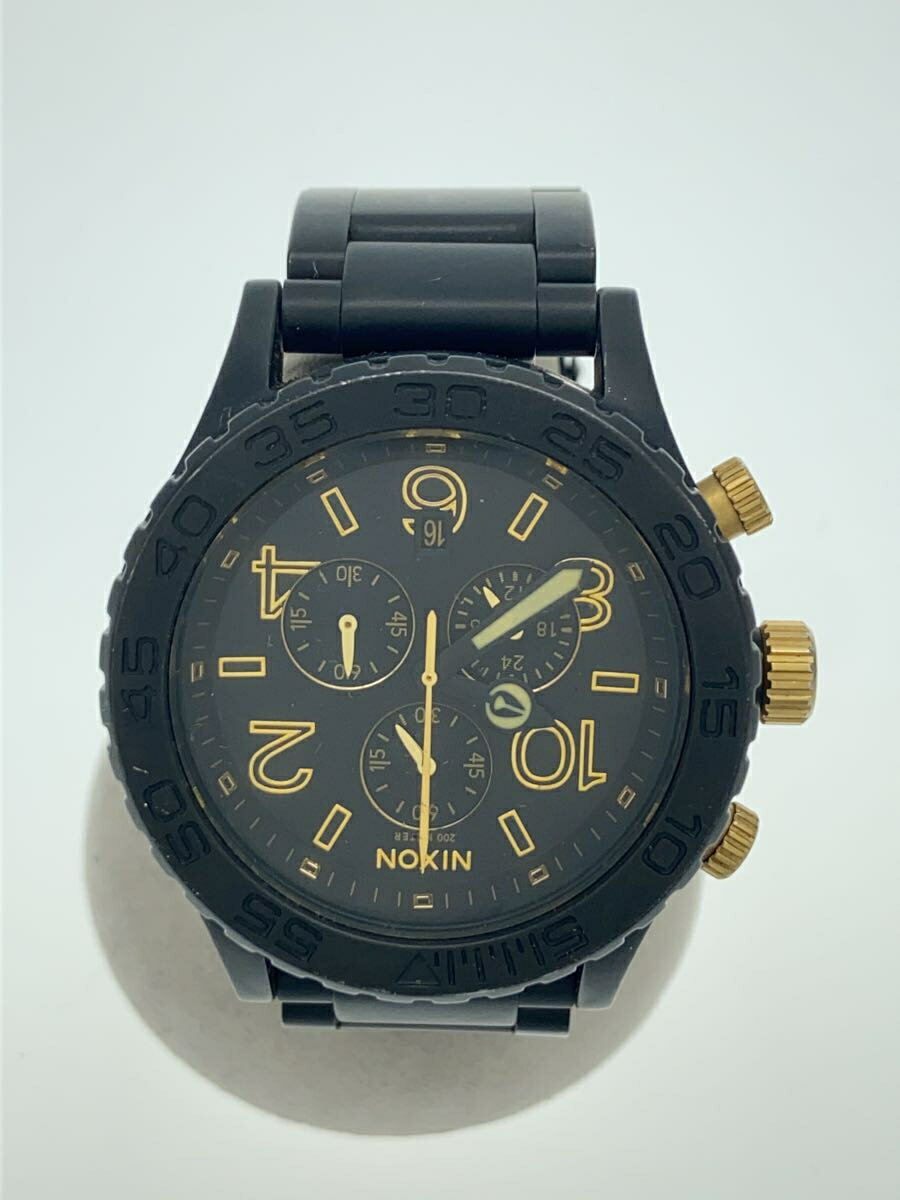 【中古】NIXON◆腕時計/アナログ/ステンレス/BLK/BLK/42-20【服飾雑貨他】