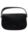 【中古】FURLA◆ショルダーバッグ/レザー/BLK【バッグ】