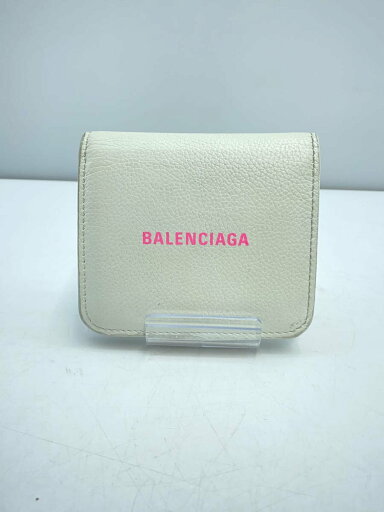 【中古】BALENCIAGA◆2つ折り財布/レザー/WHT/レディース/594216【服飾雑貨他】 【中古】BALENCIAGA◆2つ折り財布/レザー/WHT/レディース/594216【服飾雑貨他】
