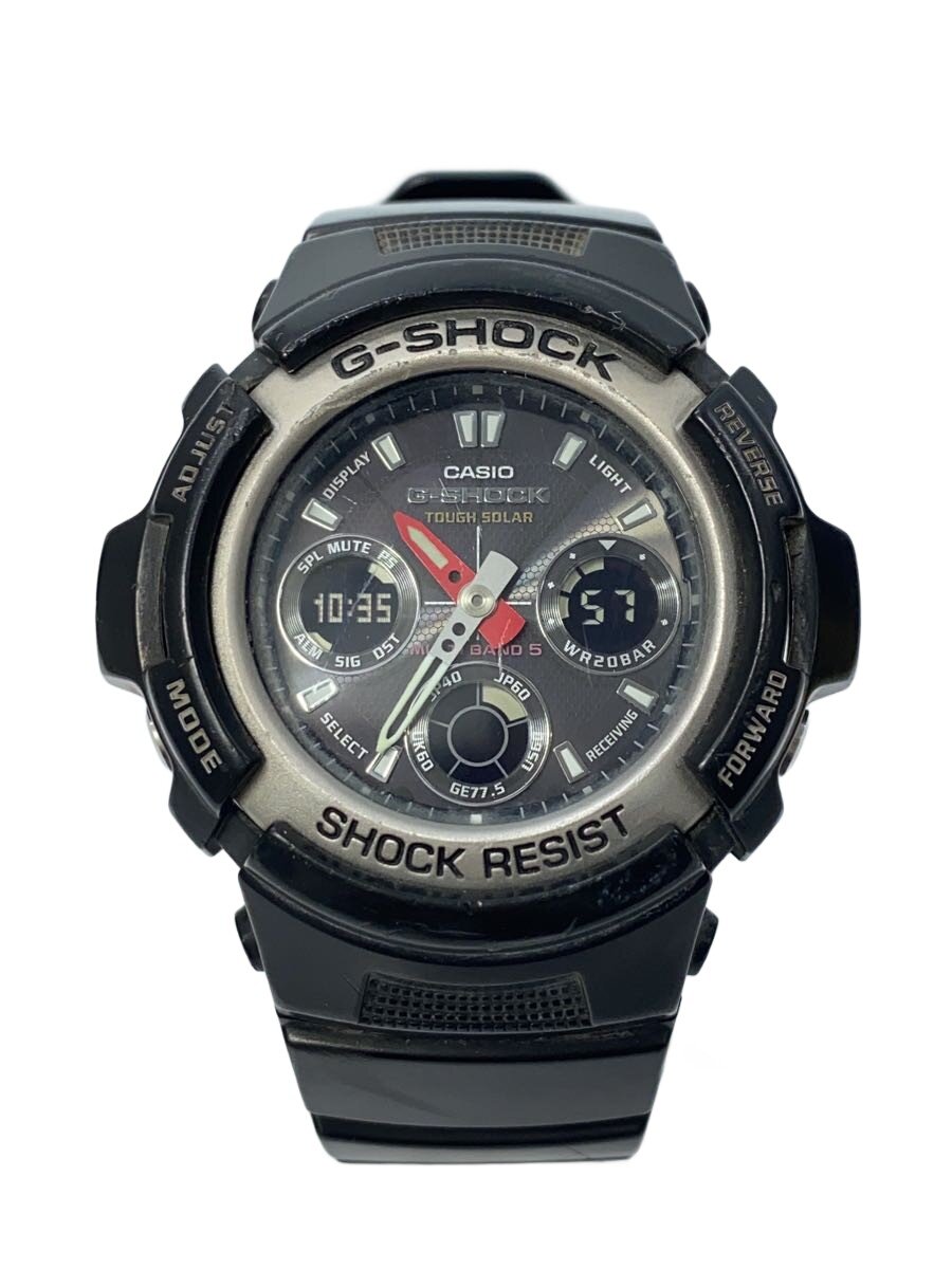 【中古】CASIO◆ソーラー腕時計・G-SHOCK/デジアナ/ブラック/AWG-101-1AJF【服 ...