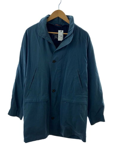 【中古】BURBERRYS◆90s/三陽商会期/スタンドカラーコート/ライナー欠品/size:L/コットン/BLU/無地【メンズウェア】 【中古】BURBERRYS◆90s/三陽商会期/スタンドカラーコート/ライナー欠品/size:L/コットン/BLU/無地【メンズウェア】
