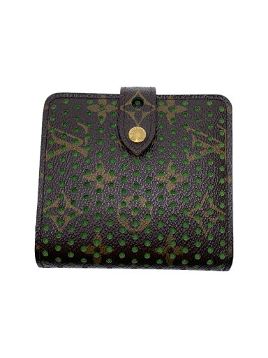 【中古】LOUIS VUITTON◆コンパクト・ジップ_モノグラム・ペルフォ_BRW/PVC/BRW/メンズ【服飾雑貨他】 【中古】LOUIS VUITTON◆コンパクト・ジップ_モノグラム・ペルフォ_BRW/PVC/BRW/メンズ【服飾雑貨他】