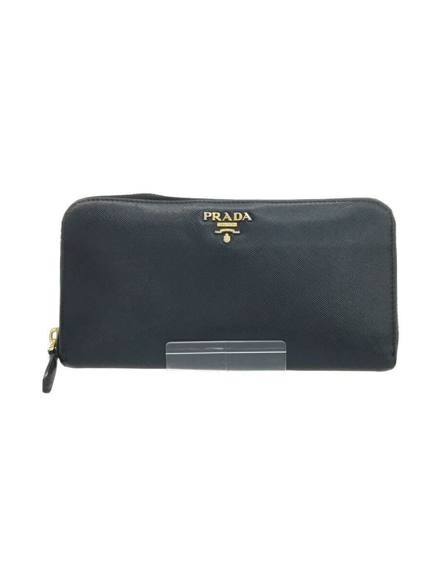 【中古】PRADA◆長財布/--/BLK/メンズ/1ML506【服飾雑貨他】