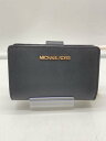 【中古】MICHAEL KORS◆マイケルコース/2つ折り財布/レザー/ブラック/レディース/LI-2101【服飾雑貨他】