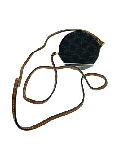【中古】CELINE◆セリーヌ/トリオンフ コインケース/PVC/BLK/紐やや使用感有【服飾雑貨他】 【中古】CELINE◆セリーヌ/トリオンフ コインケース/PVC/BLK/紐やや使用感有【服飾雑貨他】