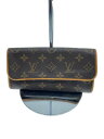 【中古】LOUIS VUITTON◆ポシェット・ツインPM_モノグラム・キャンバス_BRW/PVC/BRW//【バッグ】(4)