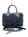 【中古】COACH◆2wayボストンバッグ/キャンバス/NVY/総柄/f26164【バッグ】